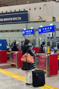 An image of a woman at the entry for Chinese nationals at the Beijing Airport. Three months ago, I returned to China, and upon returning, I found the situation more urgent and needed than I imagined. From a spiritual perspective, China is like a dried-up pond, and I hope more people will come to serve in China, as it urgently needs your help. I am waiting for your arrival here.