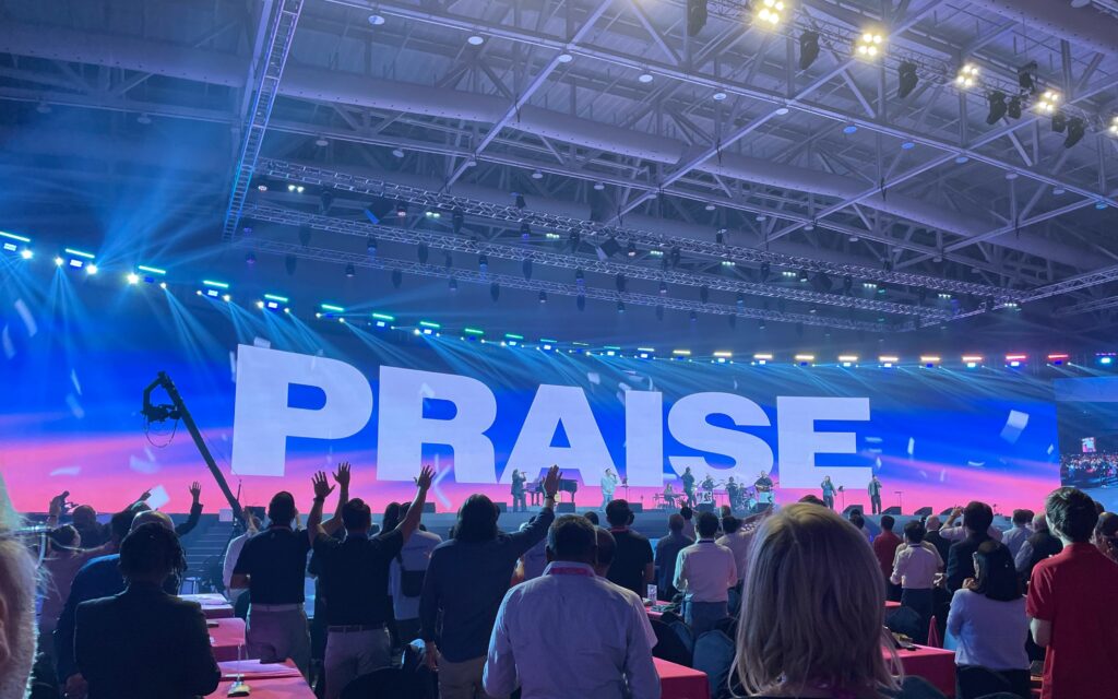 Praise and worship at the Fourth Lausanne Congress in Incheon, South Korea